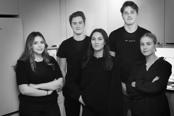Angelina Sellin, Helmer Styf, Ella Melander, Tim Bergström och Elsa Rylander.